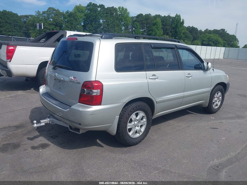 2004 Toyota Highlander VIN JTEGP21A040016536 IAAI salvage auction — NORMAL WEAR, Repossession Paperwork (Georgia), sold $300 on 2026-07-22 (photo 4)