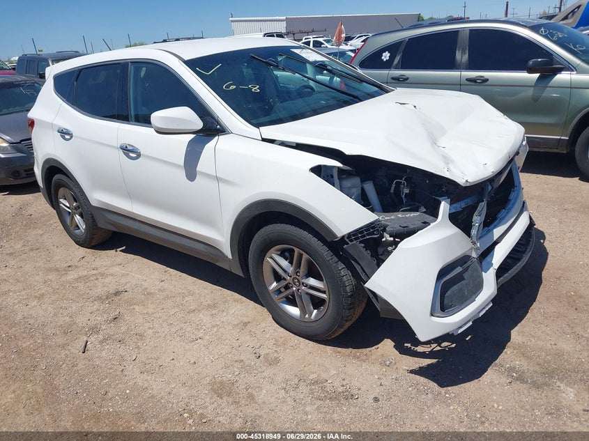 2018 Hyundai Santa fe VIN 5XYZTDLB9JG566897 IAAI salvage auction — FRONT END, Restored (Arizona), sold $1,800 on 2026-07-16 (photo 1)