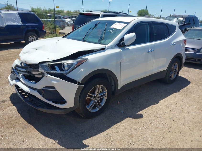 2018 Hyundai Santa fe VIN 5XYZTDLB9JG566897 IAAI salvage auction — FRONT END, Restored (Arizona), sold $1,800 on 2026-07-16 (photo 2)