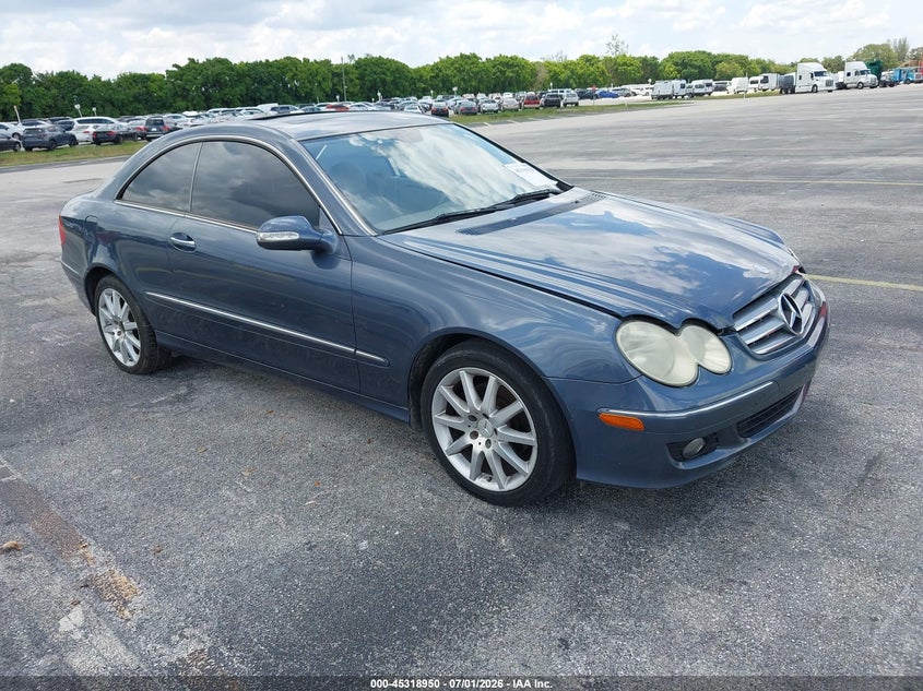 2006 Mercedes-benz Clk-class VIN WDBTJ56J86F189654 IAAI salvage auction — NORMAL WEAR, Clear (Florida), sold $550 on 2026-08-06 (photo 1)