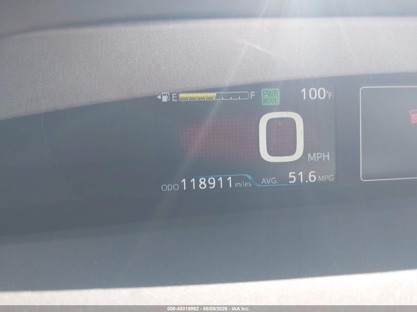 2019 Toyota Prius VIN JTDKARFU9K3079996 IAAI salvage auction — REAR END, Original (Texas), sold $6,150 on 2026-07-20 (photo 7)