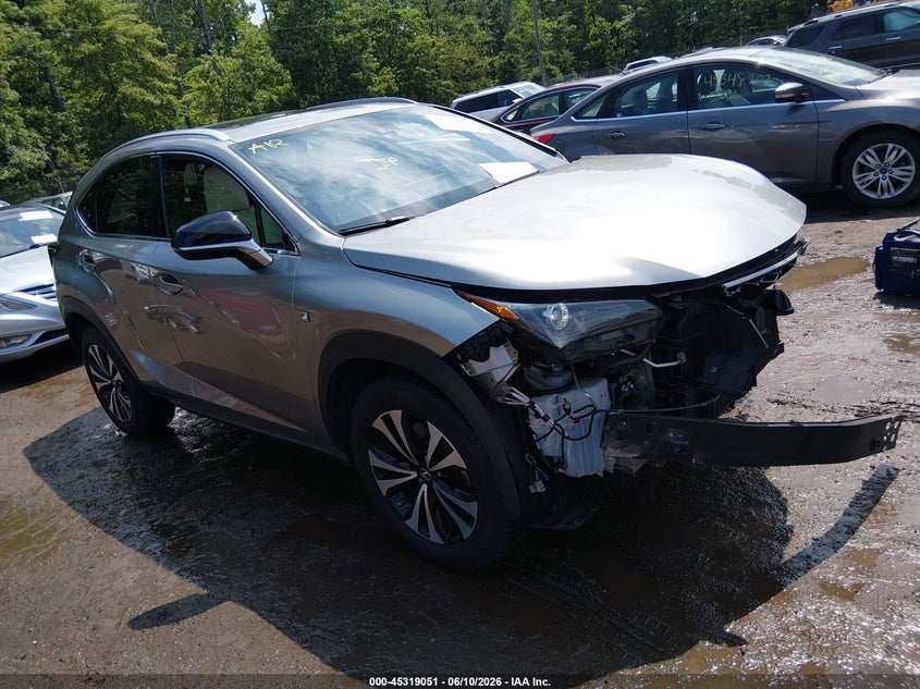 2020 Lexus Nx VIN JTJSARDZ7L5002948 IAAI salvage auction — FRONT END, Wait Title, sold $8,000 on 2026-07-31 (photo 1)