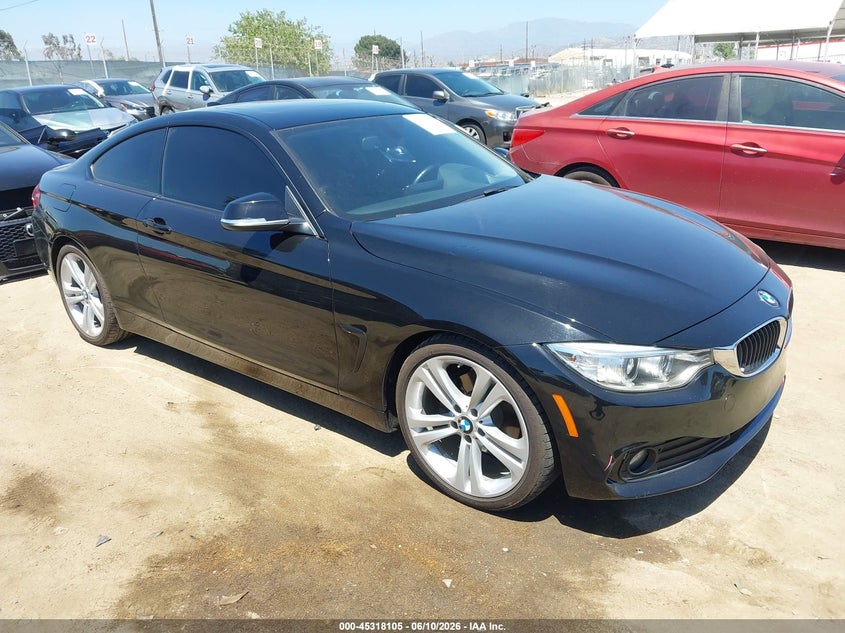 2014 BMW 4er VIN WBA3N7C5XEK220110 IAAI salvage auction — LEFT SIDE, Salvage (California), sold $3,550 on 2026-07-22 (photo 1)