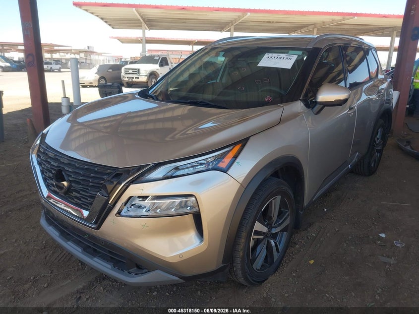 2021 Nissan Rogue VIN JN8AT3CA7MW024546 IAAI salvage auction — REAR END, Salvage Title, sold $9,300 on 2026-07-21 (photo 2)