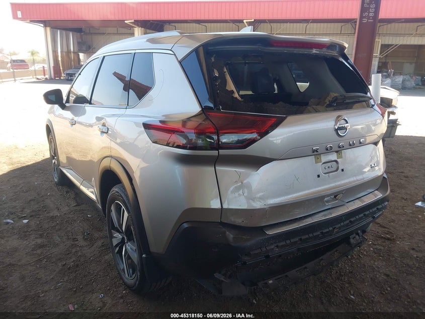 2021 Nissan Rogue VIN JN8AT3CA7MW024546 IAAI salvage auction — REAR END, Salvage Title, sold $9,300 on 2026-07-21 (photo 3)