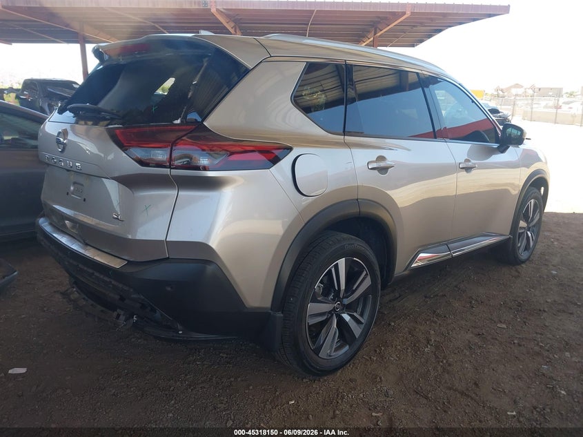 2021 Nissan Rogue VIN JN8AT3CA7MW024546 IAAI salvage auction — REAR END, Salvage Title, sold $9,300 on 2026-07-21 (photo 4)