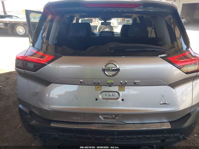 2021 Nissan Rogue VIN JN8AT3CA7MW024546 IAAI salvage auction — REAR END, Salvage Title, sold $9,300 on 2026-07-21 (photo 6)