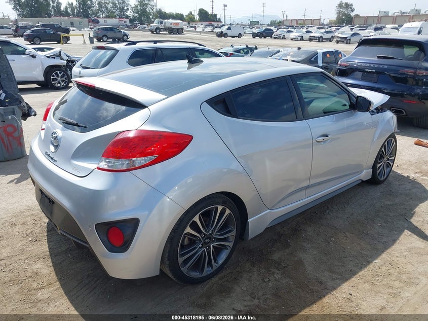 2017 Hyundai Veloster VIN KMHTC6AE8HU309930 IAAI salvage auction — FRONT END, Salvage Title, sold $550 on 2026-07-08 (photo 4)