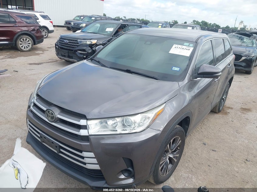 2018 Toyota Highlander VIN 5TDZARFH0JS039238 IAAI salvage auction — HAIL, Original (Texas), sold $14,100 on 2026-07-14 (photo 2)