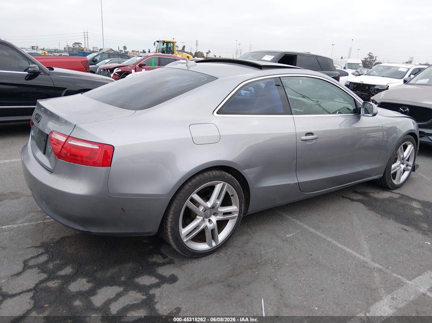 2011 Audi A5 VIN WAUCFAFR3BA004559 IAAI salvage auction — LEFT SIDE, Salvage (California), sold $325 on 2026-07-23 (photo 4)