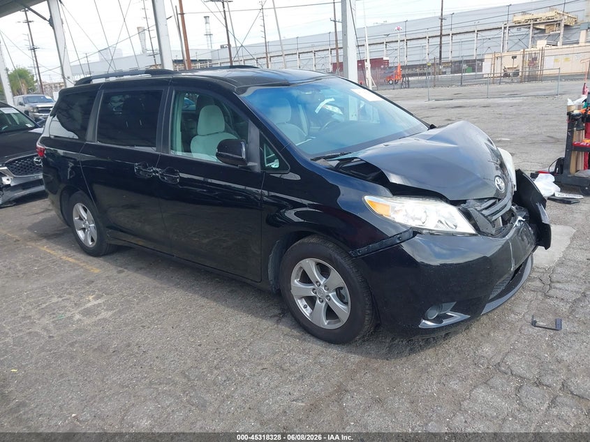2016 Toyota Sienna VIN 5TDKK3DC8GS730531 IAAI salvage auction — FRONT END, Salvage Title, sold $3,800 on 2026-07-07 (photo 1)
