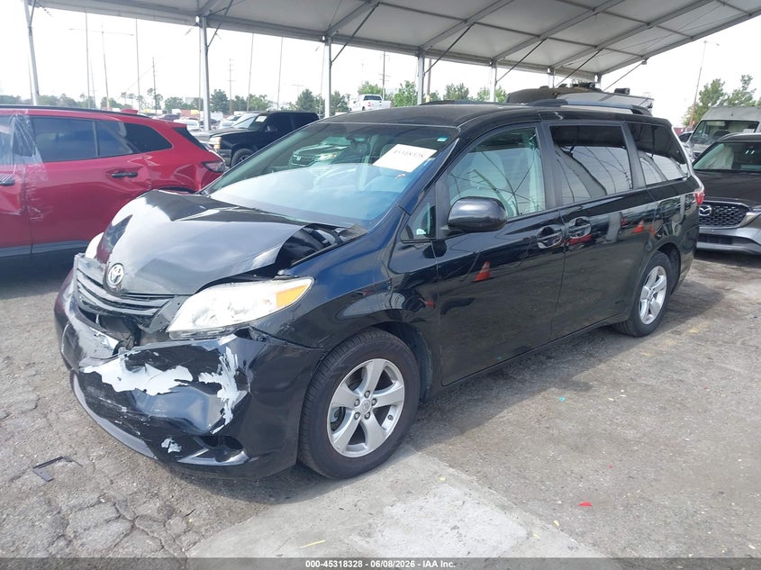2016 Toyota Sienna VIN 5TDKK3DC8GS730531 IAAI salvage auction — FRONT END, Salvage Title, sold $3,800 on 2026-07-07 (photo 2)