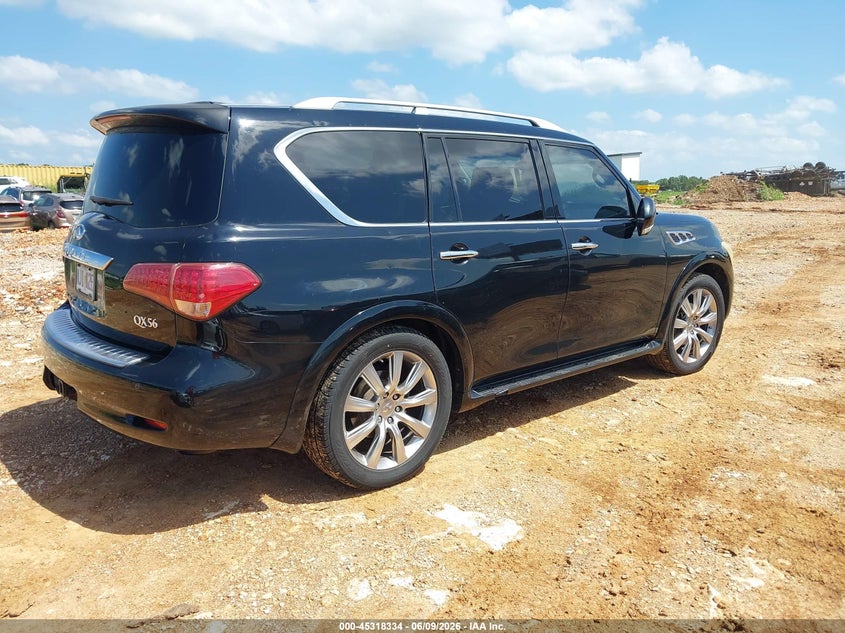 2012 Infiniti Qx56 VIN JN8AZ2NE8C9016381 IAAI salvage auction — HAIL, Clear (Missouri), sold $25 on 2026-07-27 (photo 4)