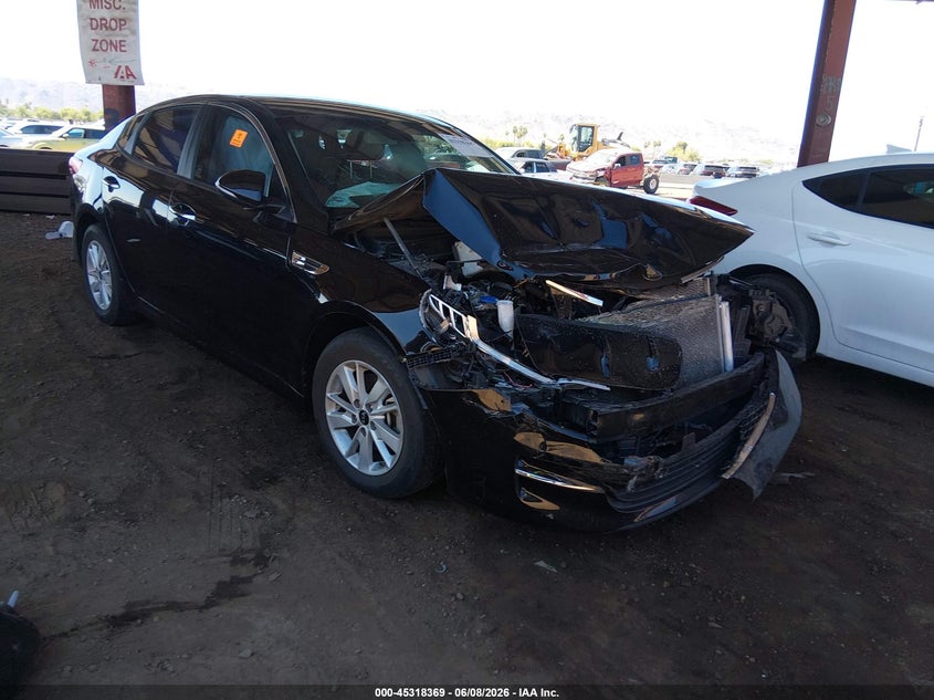 2018 Kia Optima VIN 5XXGT4L32JG195893 IAAI salvage auction — FRONT END, Salvage Title, sold $950 on 2026-07-07 (photo 1)