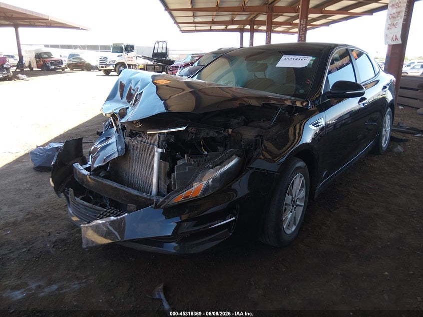2018 Kia Optima VIN 5XXGT4L32JG195893 IAAI salvage auction — FRONT END, Salvage Title, sold $950 on 2026-07-07 (photo 2)