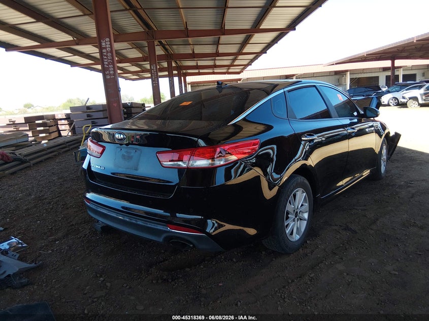 2018 Kia Optima VIN 5XXGT4L32JG195893 IAAI salvage auction — FRONT END, Salvage Title, sold $950 on 2026-07-07 (photo 4)