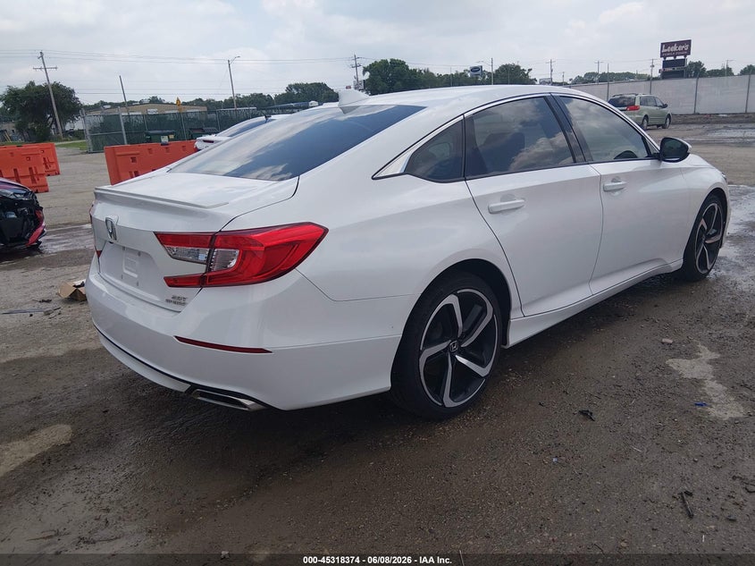 2020 Honda Accord VIN 1HGCV2F38LA002736 IAAI salvage auction — HAIL, Salvage Title, sold $11,700 on 2026-07-31 (photo 4)