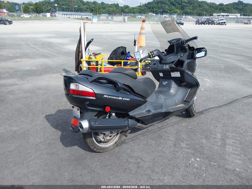 2007 Suzuki An650 VIN JS1CP51A672101405 IAAI salvage auction — NORMAL WEAR, Clear (Illinois), sold $525 on 2026-07-28 (photo 4)