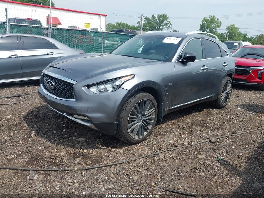 2017 Infiniti Qx70 VIN JN8CS1MW9HM412390 IAAI salvage auction — FRONT END, Salvage Title, sold $2,950 on 2026-07-11 (photo 2)