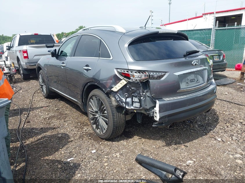 2017 Infiniti Qx70 VIN JN8CS1MW9HM412390 IAAI salvage auction — FRONT END, Salvage Title, sold $2,950 on 2026-07-11 (photo 3)