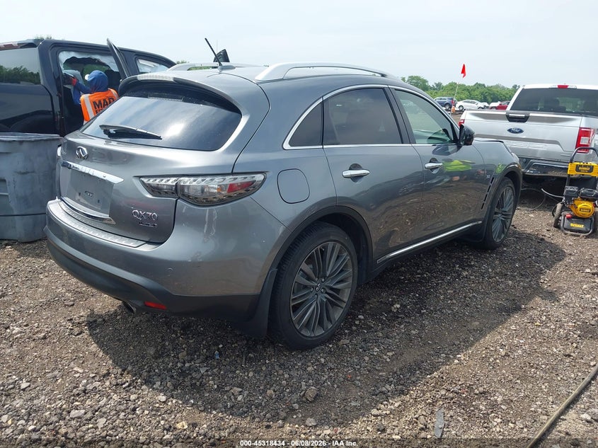 2017 Infiniti Qx70 VIN JN8CS1MW9HM412390 IAAI salvage auction — FRONT END, Salvage Title, sold $2,950 on 2026-07-11 (photo 4)