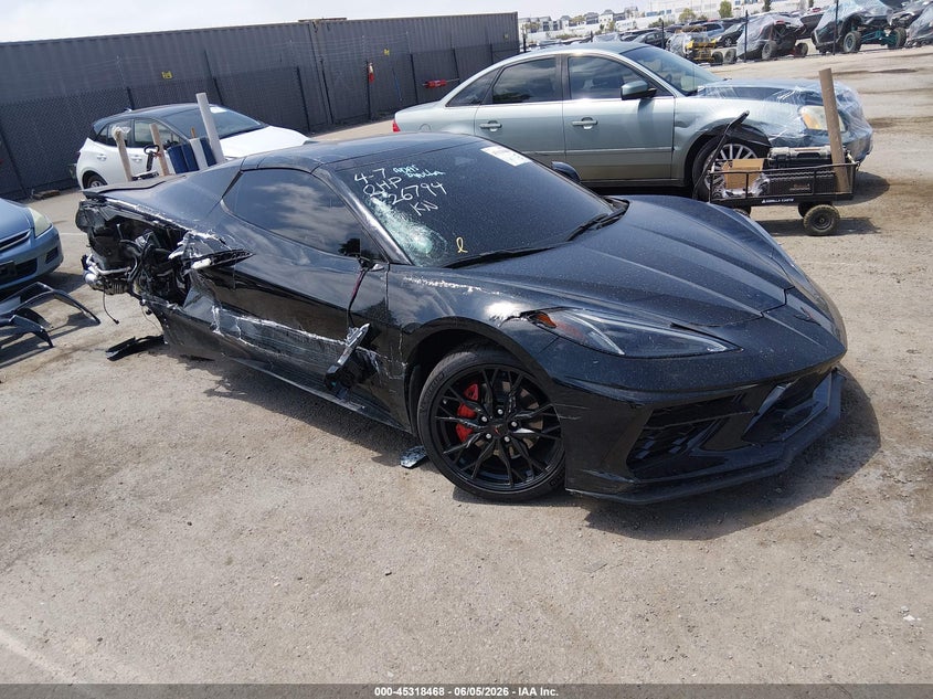 2024 Chevrolet Corvette stingray VIN 1G1YB3D45R5126794 IAAI salvage auction — RIGHT SIDE, Salvage Title, sold $24,300 on 2026-07-13 (photo 1)