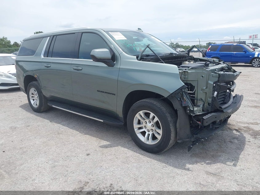 2023 Chevrolet Suburban VIN 1GNSCBKD4PR225790 IAAI salvage auction — FRONT END, Salvage Title, sold $12,600 on 2026-07-30 (photo 1)