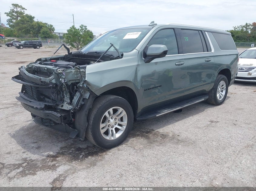 2023 Chevrolet Suburban VIN 1GNSCBKD4PR225790 IAAI salvage auction — FRONT END, Salvage Title, sold $12,600 on 2026-07-30 (photo 2)