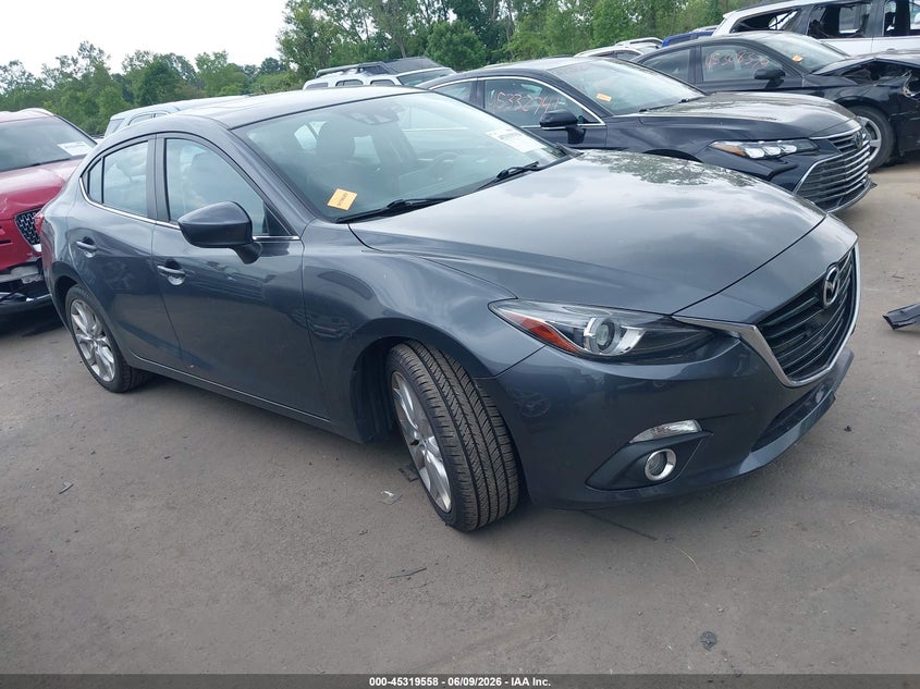 2014 Mazda 3 VIN JM1BM1W32E1107346 IAAI salvage auction — LEFT FRONT, Salvage Title, sold $2,675 on 2026-07-07 (photo 1)