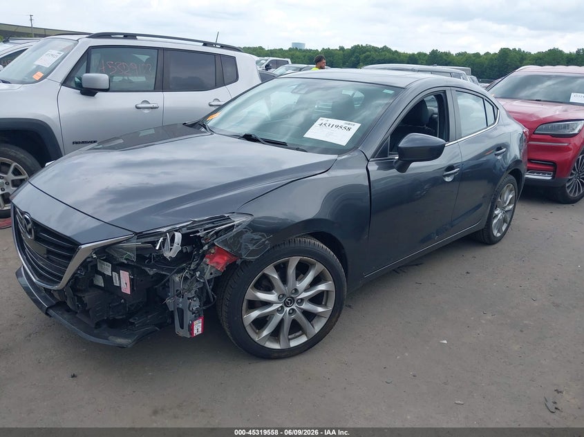 2014 Mazda 3 VIN JM1BM1W32E1107346 IAAI salvage auction — LEFT FRONT, Salvage Title, sold $2,675 on 2026-07-07 (photo 2)