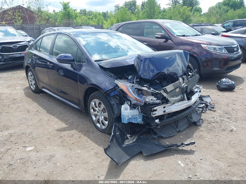 2020 Toyota Corolla VIN JTDEPRAE9LJ002294 IAAI salvage auction — FRONT END, Salvage (Massachusetts), sold $2,500 on 2026-07-17 (photo 1)