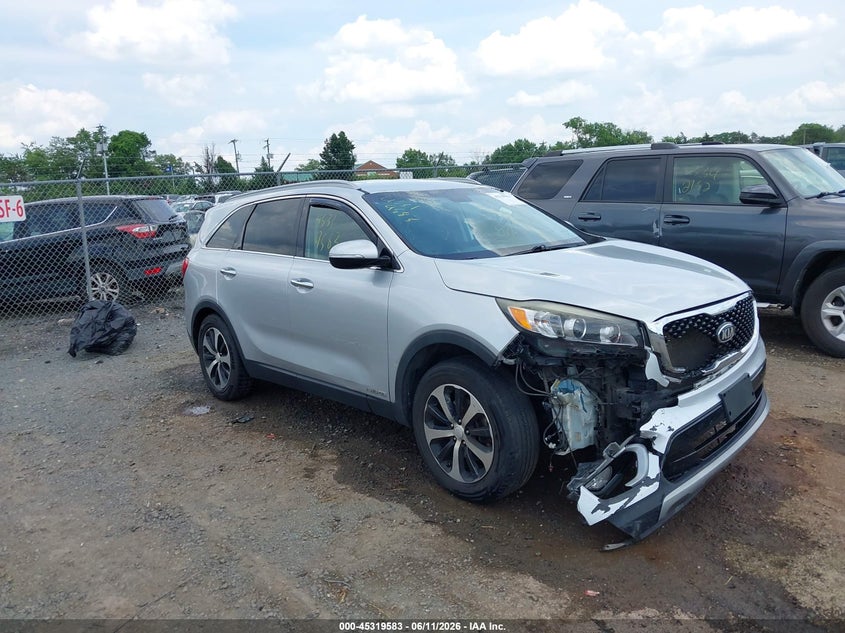 2016 Kia Sorento VIN 5XYPHDA58GG171723 IAAI salvage auction — FRONT END, Clear (Virginia), sold $1,600 on 2026-07-07 (photo 1)