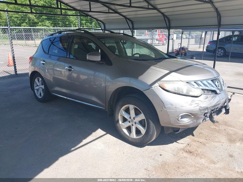 2010 Nissan Murano VIN JN8AZ1MW9AW104519 IAAI salvage auction — SIDE, Salvage (Connecticut), sold $425 on 2026-07-09 (photo 1)
