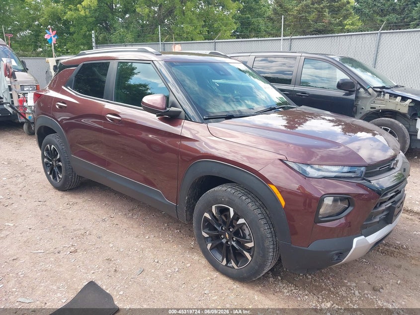 2022 Chevrolet Trailblazer VIN KL79MRSL9NB037810 IAAI salvage auction — HAIL, Salvage Title, sold $7,600 on 2026-07-15 (photo 1)