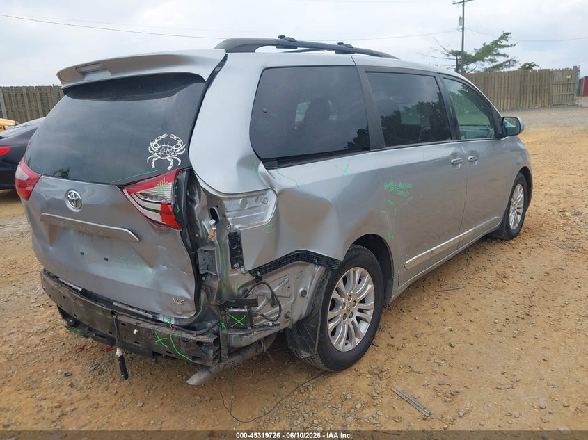 2015 Toyota Sienna VIN 5TDYK3DC4FS638521 IAAI salvage auction — REAR END, Salvage Title, sold $4,550 on 2026-07-27 (photo 4)