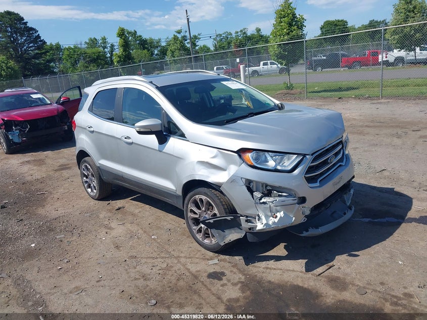 2019 Ford Ecosport VIN MAJ6S3KL2KC297504 IAAI salvage auction — FRONT END, Salvage (Virginia), sold $1,750 on 2026-07-28 (photo 1)