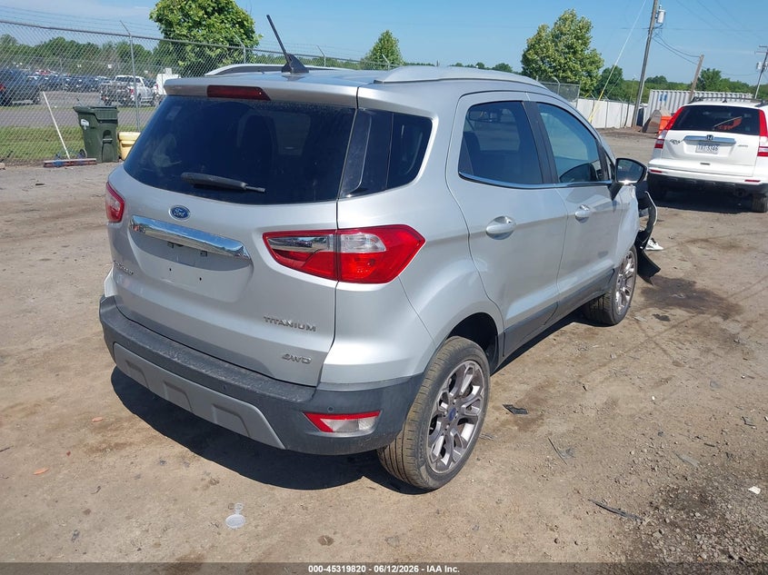 2019 Ford Ecosport VIN MAJ6S3KL2KC297504 IAAI salvage auction — FRONT END, Salvage (Virginia), sold $1,750 on 2026-07-28 (photo 4)