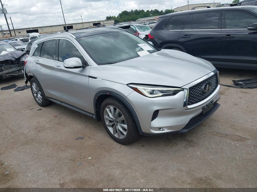 2020 Infiniti Qx50 VIN 3PCAJ5M14LF103509 IAAI salvage auction — REAR END, Original (Texas), sold $5,100 on 2026-07-22 (photo 1)