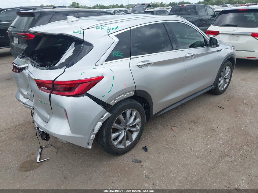 2020 Infiniti Qx50 VIN 3PCAJ5M14LF103509 IAAI salvage auction — REAR END, Original (Texas), sold $5,100 on 2026-07-22 (photo 4)