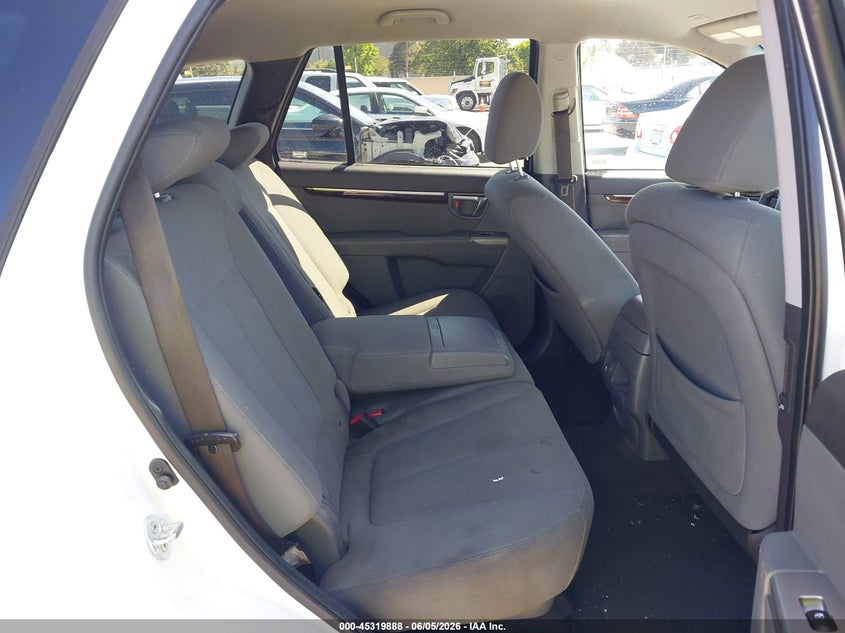 2012 Hyundai Santa fe VIN 5XYZGDAB5CG124323 IAAI salvage auction — NORMAL WEAR, Salvage (California), sold $750 on 2026-07-13 (photo 8)