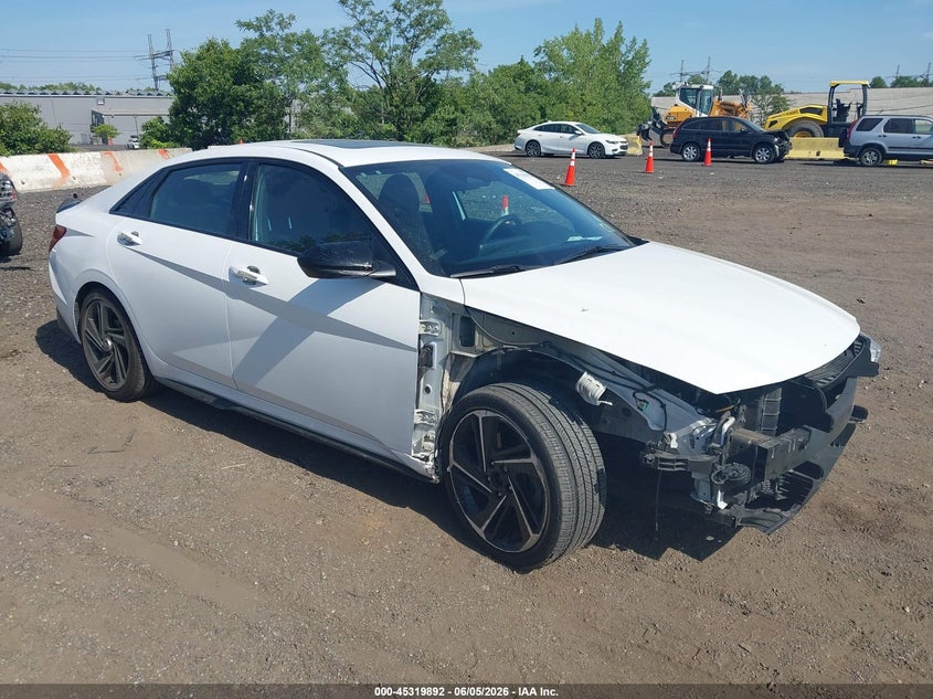 2023 Hyundai Elantra VIN KMHLR4AF2PU543149 IAAI salvage auction — FRONT END, Salvage Title, sold $25 on 2026-07-21 (photo 1)