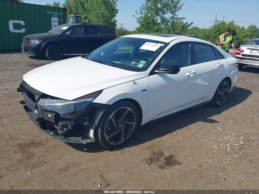 2023 Hyundai Elantra VIN KMHLR4AF2PU543149 IAAI salvage auction — FRONT END, Salvage Title, sold $25 on 2026-07-21 (photo 2)