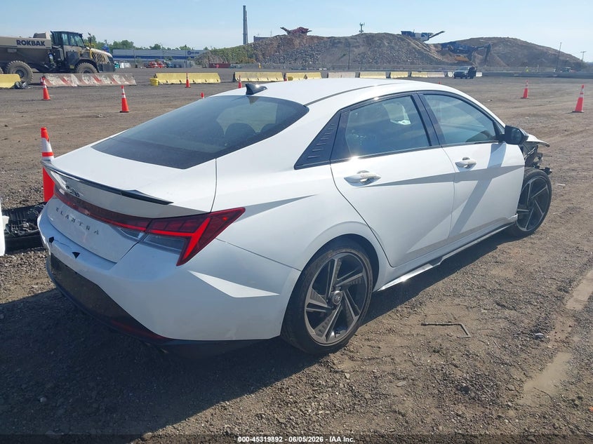 2023 Hyundai Elantra VIN KMHLR4AF2PU543149 IAAI salvage auction — FRONT END, Salvage Title, sold $25 on 2026-07-21 (photo 4)