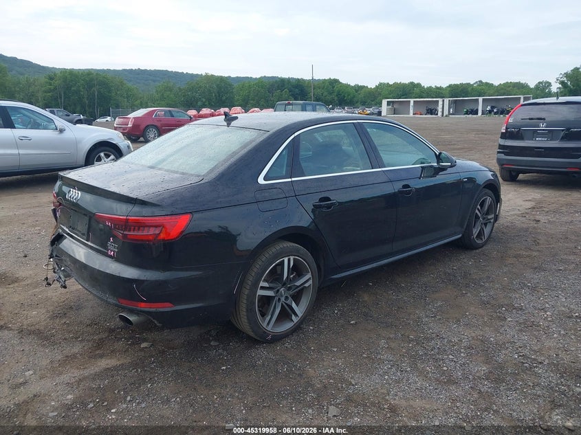 2017 Audi A4 VIN WAUENAF40HN045653 IAAI salvage auction — REAR END, Salvage (New Jersey), sold $4,550 on 2026-07-16 (photo 4)