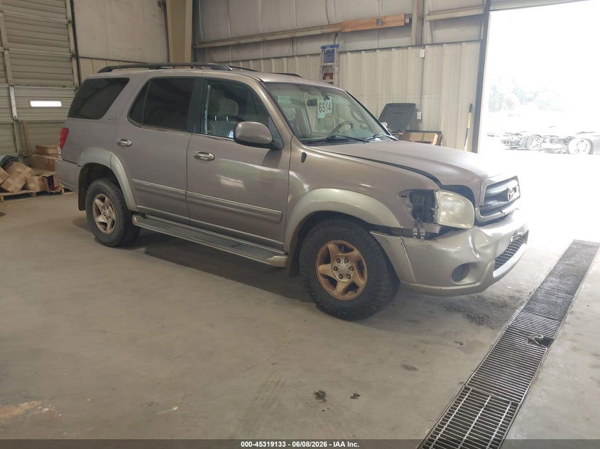 2001 Toyota Sequoia VIN 5TDZT34A81S055569 IAAI salvage auction — RIGHT FRONT, Salvage (North Carolina), sold $650 on 2026-07-09 (photo 1)