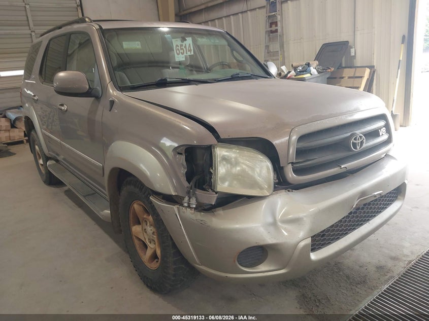 2001 Toyota Sequoia VIN 5TDZT34A81S055569 IAAI salvage auction — RIGHT FRONT, Salvage (North Carolina), sold $650 on 2026-07-09 (photo 6)
