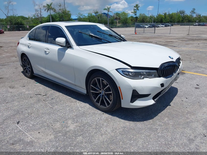 2021 BMW 3er VIN 3MW5R1J04M8B85534 IAAI salvage auction — FRONT END, Salvage Title, sold $8,300 on 2026-07-09 (photo 1)