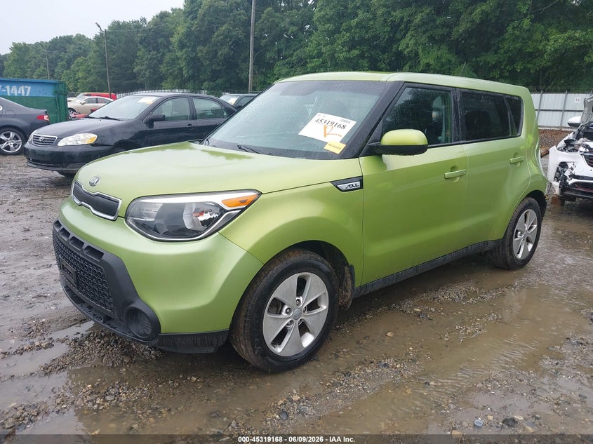 2016 Kia Soul VIN KNDJN2A2XG7841052 IAAI salvage auction — REAR END, Salvage Title, sold $1,000 on 2026-07-09 (photo 2)