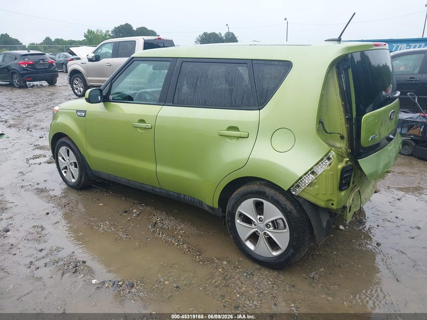 2016 Kia Soul VIN KNDJN2A2XG7841052 IAAI salvage auction — REAR END, Salvage Title, sold $1,000 on 2026-07-09 (photo 3)