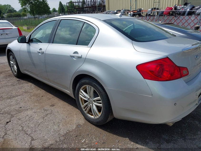 2013 Infiniti G VIN JN1CV6AR0DM751793 IAAI salvage auction — RIGHT FRONT, Salvage Title, sold $1,325 on 2026-07-09 (photo 3)
